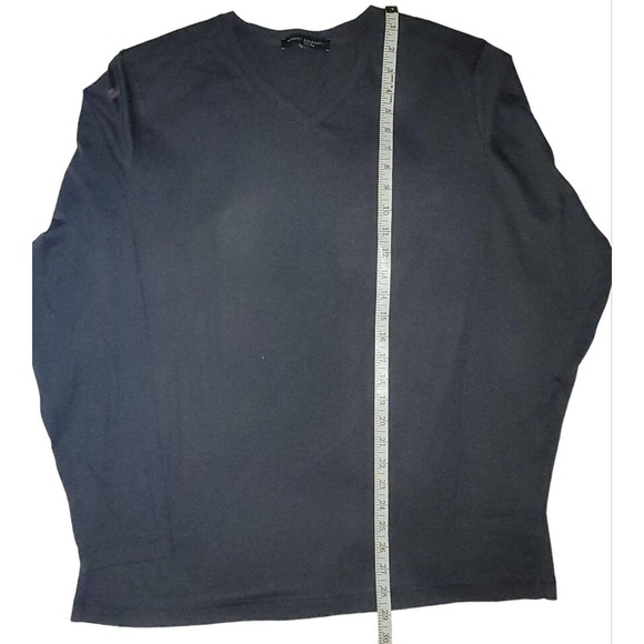 ROBERT BARAKETT Montreal Men's Size Large V Neck Long Sleeve Cotton Shirt Gray - Picture 3 of 8